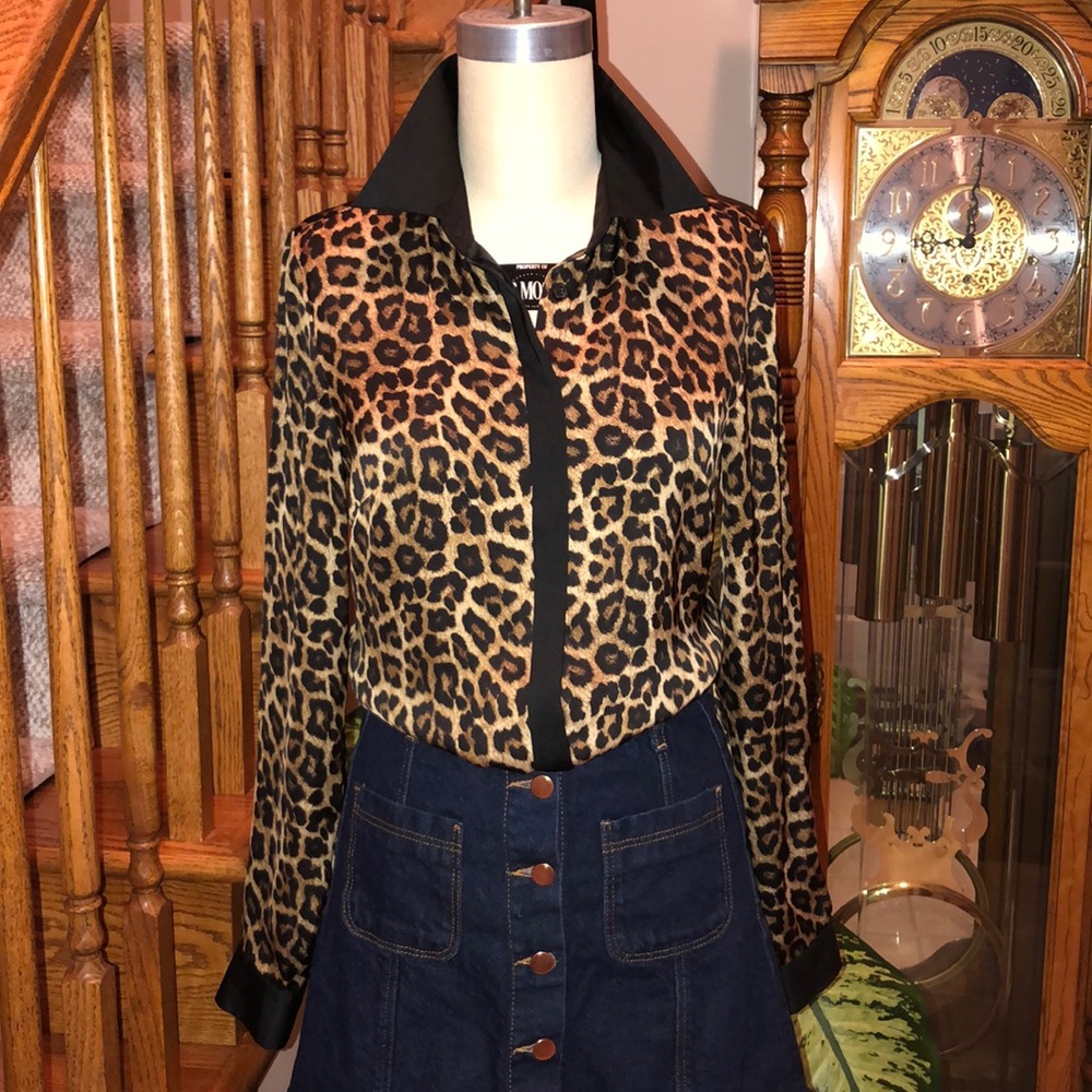 Satin Michael Michael Kors leopard blouse